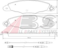 A.b.s. 37039 klocki hamulcowe citroen xantia, xm 96 -, citroËn xm (y4), peugeot 605 (6b)