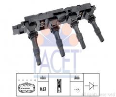 Facet 1.970.508 cewka zapłonowa opel saab, opel astra g coupe (f07_), saab 9-3 (ys3f)