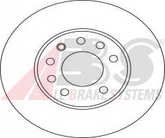 A.b.s. 17368 tarcza hamulcowa opel vectra c 02-08 1,6-2,2dti, fiat croma (194), opel vectra c