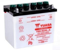 Yuasa y60-n24l-a akumulator 28ah/300 12v p+ / yuasa motocykle
