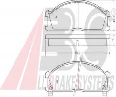 A.b.s. 36657 klocki hamulcowe nissan terrano 87 -, nissan urvan autobus (e24), rover 800 (xs)