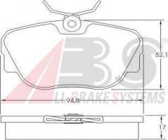 A.b.s. 36664 klocki hamulcowe bmw 3 e30 82-93, bmw 3 (e30), land rover range rover ii (lp)