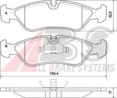 A.b.s. 36667 klocki hamulcowe opel astra f, vectra a, omega a, daewoo nexia (kletn)