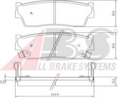 A.b.s. 36675 klocki hamulcowe suzuki vitara 88-z czuj, geo tracker station wagon