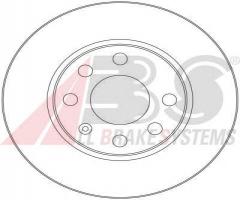 A.b.s. 17352 tarcza hamulcowa opel corsa c 00-06, opel corsa c (f08, f68)