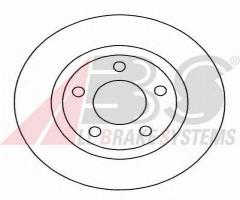 A.b.s. 16877 tarcza hamulcowa vw passat 96-00, audi a4 (8d2, b5), seat exeo (3r2), vw passat (3b2)