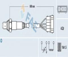 Fae 77128 sonda lambda seat vw, seat toledo i (1l), skoda favorit (781), vw passat (3a2, 35i)