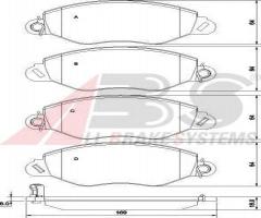 A.b.s. 37256 klocki hamulcowe ford transit 00-06