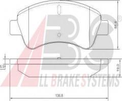 A.b.s. 37272 klocki hamulcowe peugeot 307 1,4i 01 -, citroËn berlingo nadwozie pełne (m_)