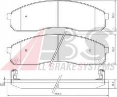 A.b.s. 37275 klocki hamulcowe kia carnival 99-06 z czujnikiem, kia pregio nadwozie pełne (tb)