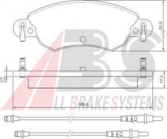 A.b.s. 37278 klocki hamulcowe citroen c5 1,8 16v 01 -, citroËn c5 i (dc_)