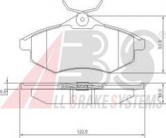 A.b.s. 37307 klocki hamulcowe citroen c3 1,1-1,4hdi 02 -, citroËn c3 i (fc_)