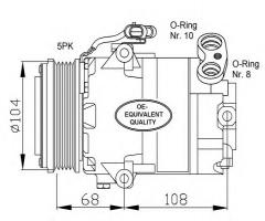 Nrf 32080 kompresor klimatyzacji opel, opel astra g hatchback (f48_, f08_)