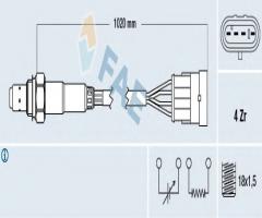 Fae 77192 sonda lambda fiat, fiat punto (176), lancia delta ii (836)