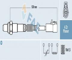 Fae 77256 sonda lambda ford volvo, ford focus (daw, dbw), mazda tribute (ep), volvo s40 ii (ms)