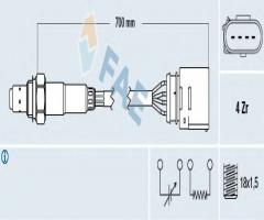 Fae 77205 sonda lambda audi, audi a4 (8d2, b5), skoda superb (3u4), vw passat (3b2)
