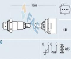 Fae 77149 sonda lambda seat, seat ibiza iii (6k1), vw polo classic (6kv2)