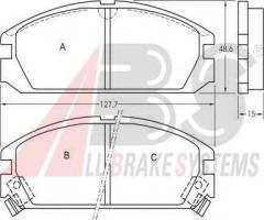 A.b.s. 36615 klocki hamulcowe honda accord 86-90 z czujnikiem, honda accord iii (ca)