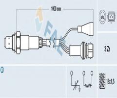 Fae 77107 sonda lambda audi citroen fiat hyundai seat volvo, audi 80 (89, 89q, 8a, b3)