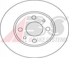 A.b.s. 15857 tarcza hamulcowa fiat punto, seicento, alfa romeo 33 (907a), fiat panda (169)