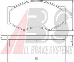 A.b.s. 36168 klocki hamulcowe nissan bluebird 84-90, infiniti m30 coupe, nissan bluebird (u11)