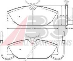 A.b.s. 36174 klocki hamulcowe renault 25 84-93 z czujnikiem, alpine a610, renault 25 (b29_)