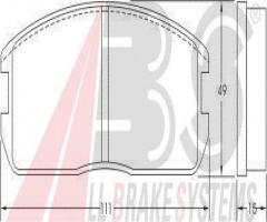 A.b.s. 36178 klocki hamulcowe mitsubishi colt 84-90, mitsubishi colt ii (c1_a)