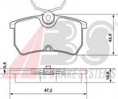 A.b.s. 37101 klocki hamulcowe ford focus 98-04 tył, ford focus (daw, dbw)