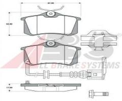 A.b.s. 37334 klocki hamulcowe vw polo 01-tył z czujnikiem, audi a2 (8z0), seat arosa (6h)