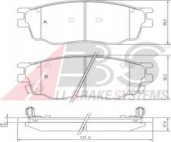 A.b.s. 37351 klocki hamulcowe mazda 6 02-07 1,8 z czujnikiem, mazda 6 hatchback (gg)