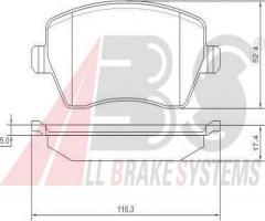 A.b.s. 37395 klocki hamulcowe nissan micra 03 -, dacia duster