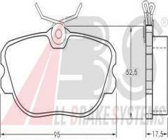 A.b.s. 36622 klocki hamulcowe saab 9000 86-90, saab 900 i combi coupe