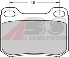 A.b.s. 36624/1 klocki hamulcowe opel omega a, b 86-tył, daf 66, opel omega a (16_, 17_, 19_)