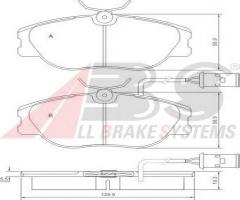 A.b.s. 36629 klocki hamulcowe alfa romeo 164 87-98 z czujnikiem, alfa romeo 164 (164)