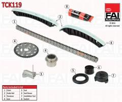 Fai autoparts tck119 zestaw Łańcucha rozrządu renault, nissan qashqai / qashqai +2 (j10, jj10)