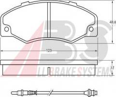 A.b.s. 36577 klocki hamulcowe renault 21 86-95 z czujnikiem, renault 21 sedan (l48_)