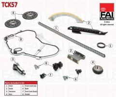 Fai autoparts tck57 zestaw Łańcucha rozrządu opel, opel vectra c gts, saab 9-3 (ys3f)