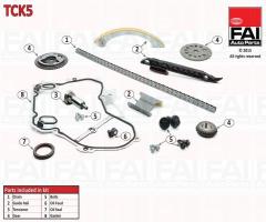 Fai autoparts tck5 zestaw Łańcucha rozrządu alfa romeo opel, alfa romeo 159 (939), fiat croma (194)