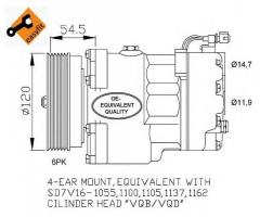 Nrf 32033 kompresor klimatyzacji seat vw, ford galaxy (wgr), seat toledo i (1l)