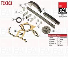 Fai autoparts tck103 zestaw Łańcucha rozrządu opel, opel vectra b (36_), saab 9-3 (ys3d)