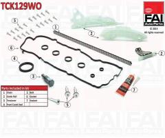 Fai autoparts tck129wo zestaw Łańcucha rozrządu citroen mini peugeot, bmw 1 (f20)