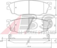 A.b.s. 37189 klocki hamulcowe mazda 626 97-02, mazda 626 v station wagon (gw)