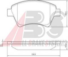 A.b.s. 37397 klocki hamulcowe renault megane ii 02 -, renault kangoo express (fc0/1_)