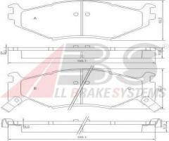 A.b.s. 38522 klocki hamulcowe chrysler voyager 90-95, chrysler le baron sedan