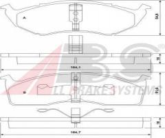 A.b.s. 38591 klocki hamulcowe chrysler voyager 95-01, chrysler vision