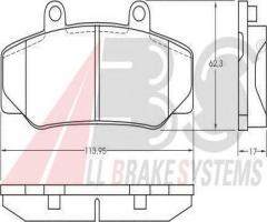 A.b.s. 36177 klocki hamulcowe volvo 740-960 88-94, volvo 740 (744)