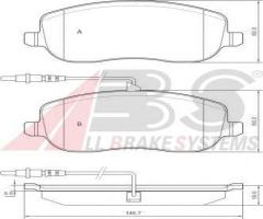 A.b.s. 37329 klocki hamulcowe fiat ulysse 02-z czujnikiem