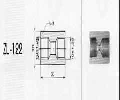 Wp zl122 Łącznik rurek hamulcowy 10x1.25/10x1.25