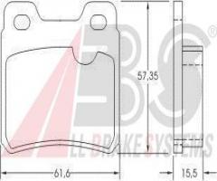 A.b.s. 36694 klocki hamulcowe opel astra f, calibra, vectra a tył