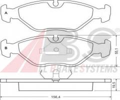 A.b.s. 36698 klocki hamulcowe saab 9000 84-97, saab 9000 hatchback